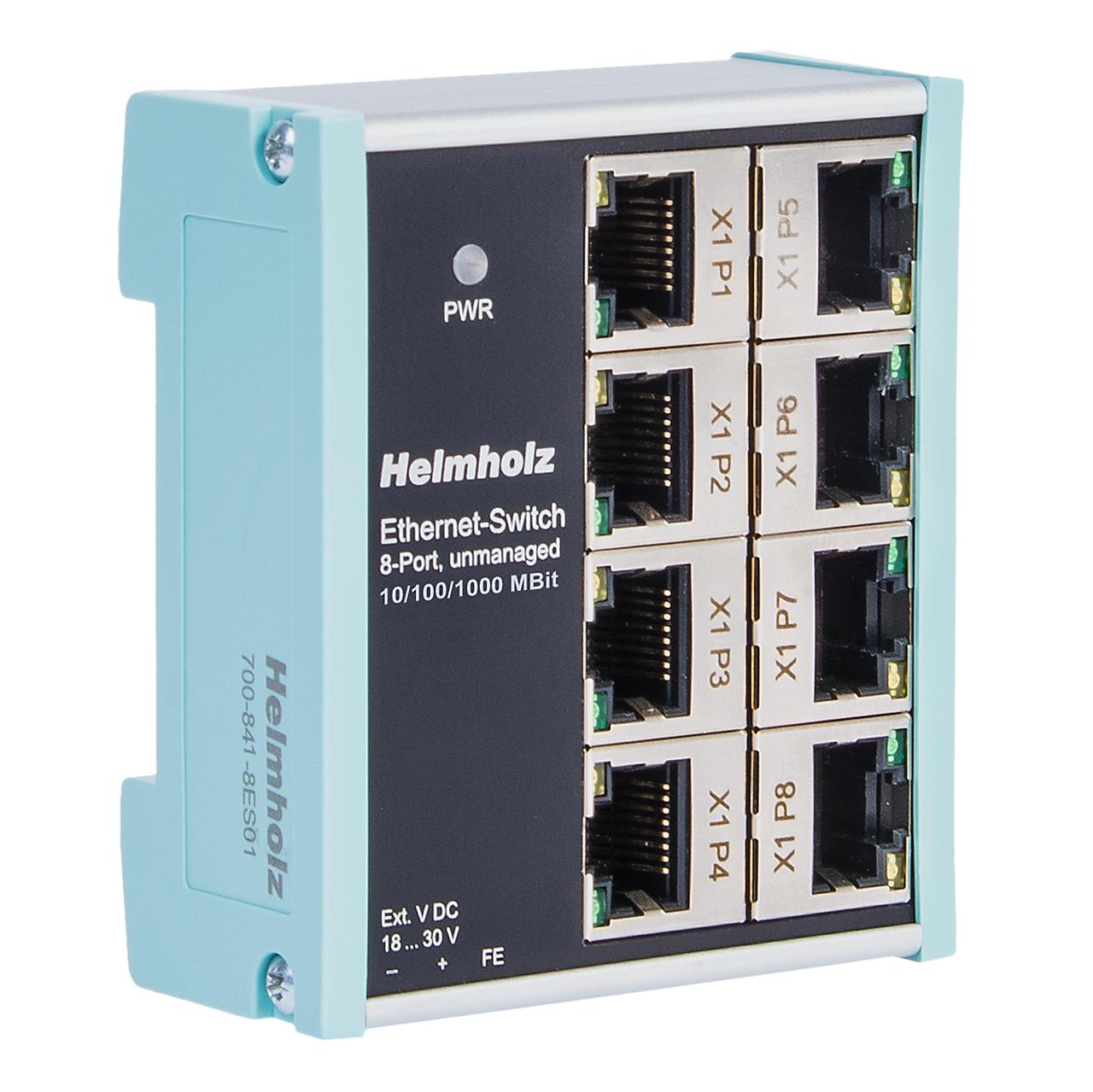 Helmholz GmbH & Co. KG 700-841-8ES01, Unmanaged 8 Port Ethernet Switch