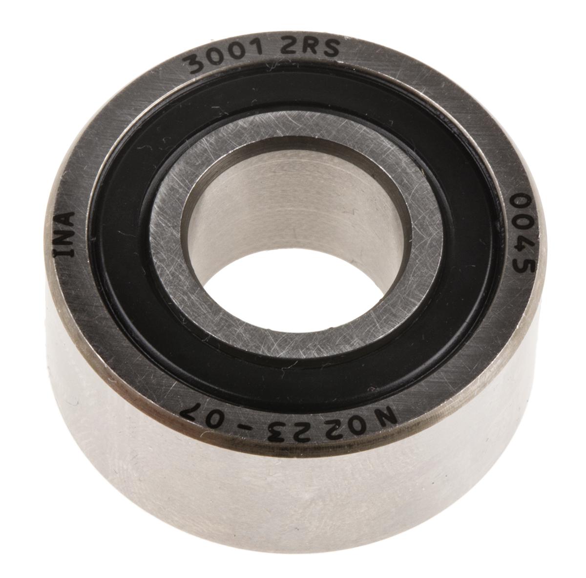 INA 3001-2RS 2 Row Ball Bearing - 12 mm ID, 28 mm OD 12 mm Race Width