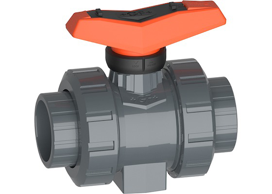 Georg Fischer PVC-U 2 Way, Ball Valve, Solvent Cement Socket, 1/2in, 16bar Operating Pressure