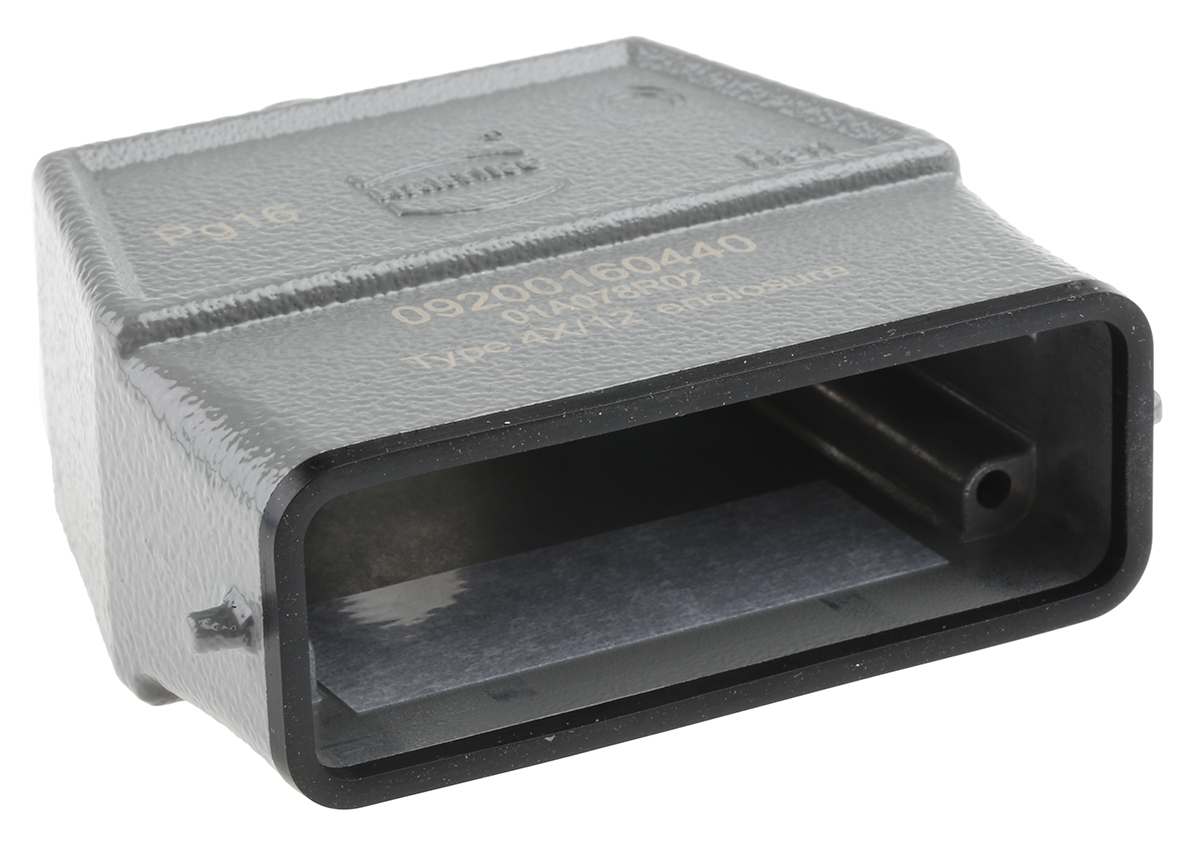 HARTING Han A Heavy Duty Power Connector Hood, PG16 Thread, Top Entry