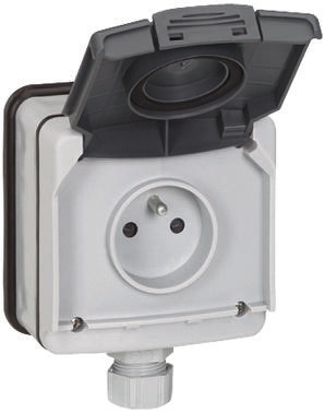Legrand Plexo66 Gray Plug Socket, 16A, Indoor, Outdoor Use