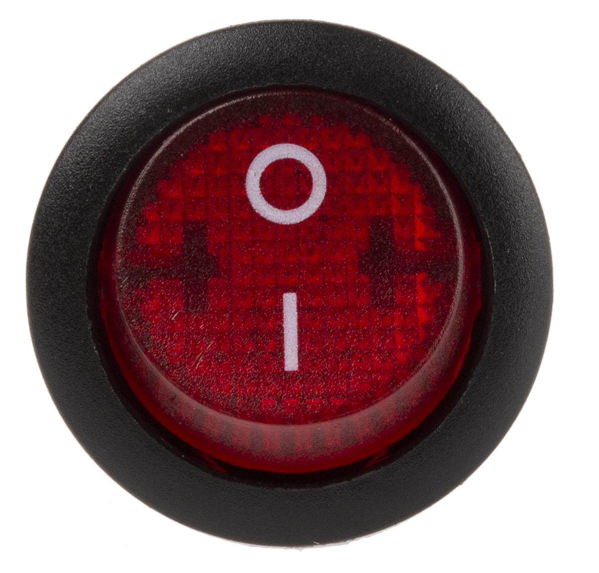 APEM Illuminated DPST, On-Off Rocker Switch Panel Mount