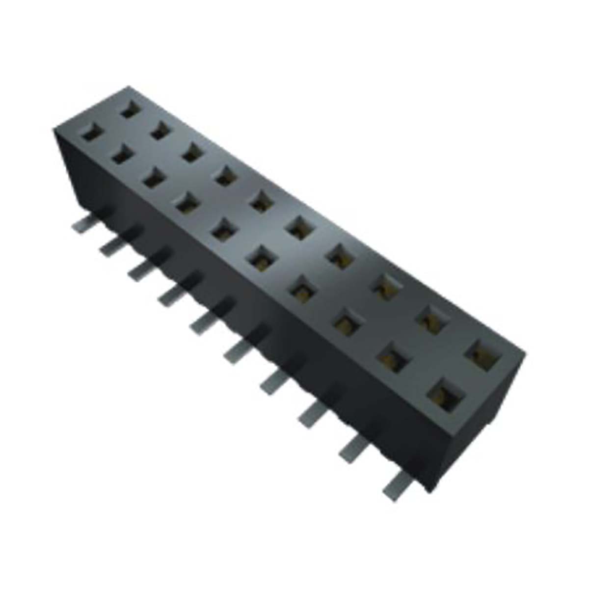 Samtec MMS Series Straight Through Hole Mount PCB Socket, 4-Contact, 1-Row, 2mm Pitch, Solder Termination