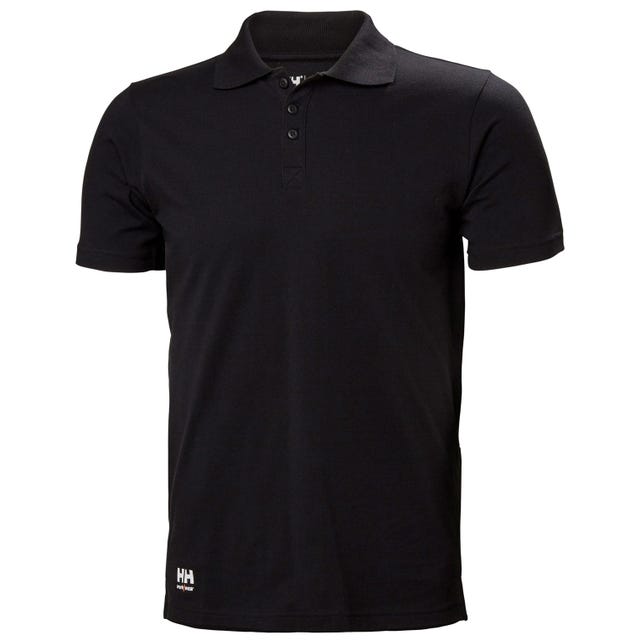Helly Hansen Classic Black 100% Cotton Polo Shirt, UK- S, EUR- S