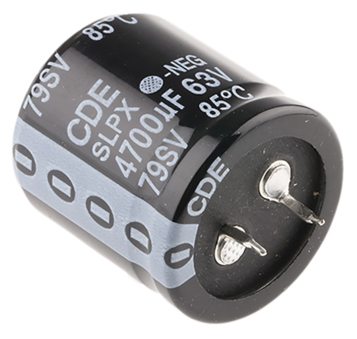 Cornell-Dubilier 4700μF Aluminium Electrolytic Capacitor 63V dc, Snap-In - SLPX472M063E3P3