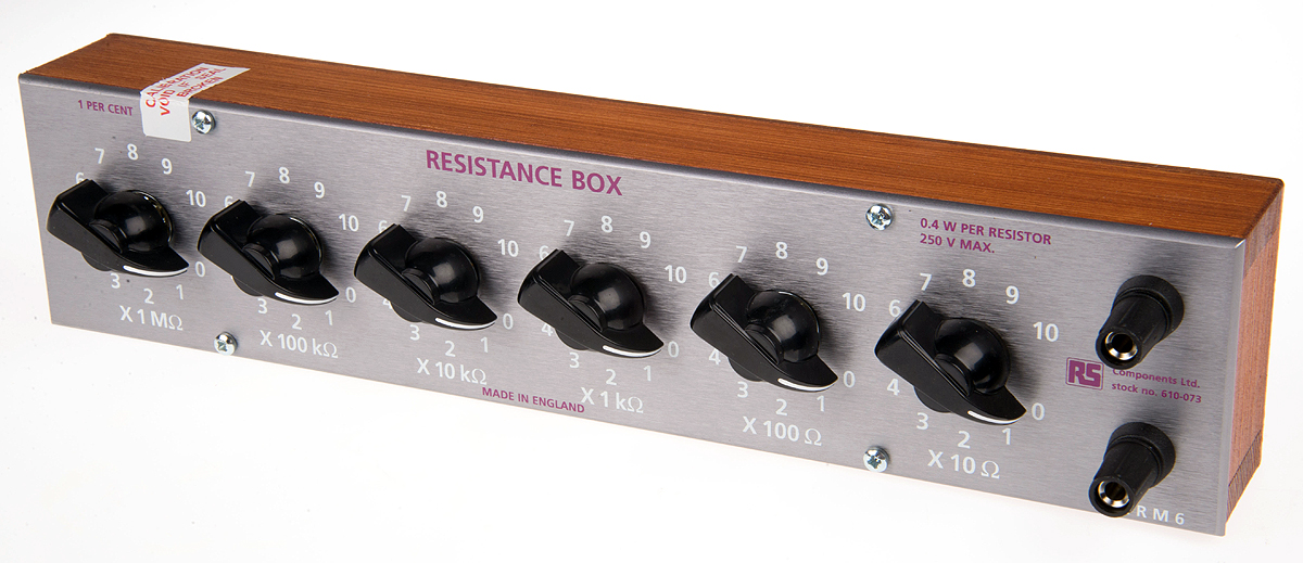 Cropico Resistance Decade Box, Resistance Resolution 10Ω, Absolute Maximum Resistance Measurement 10MΩ