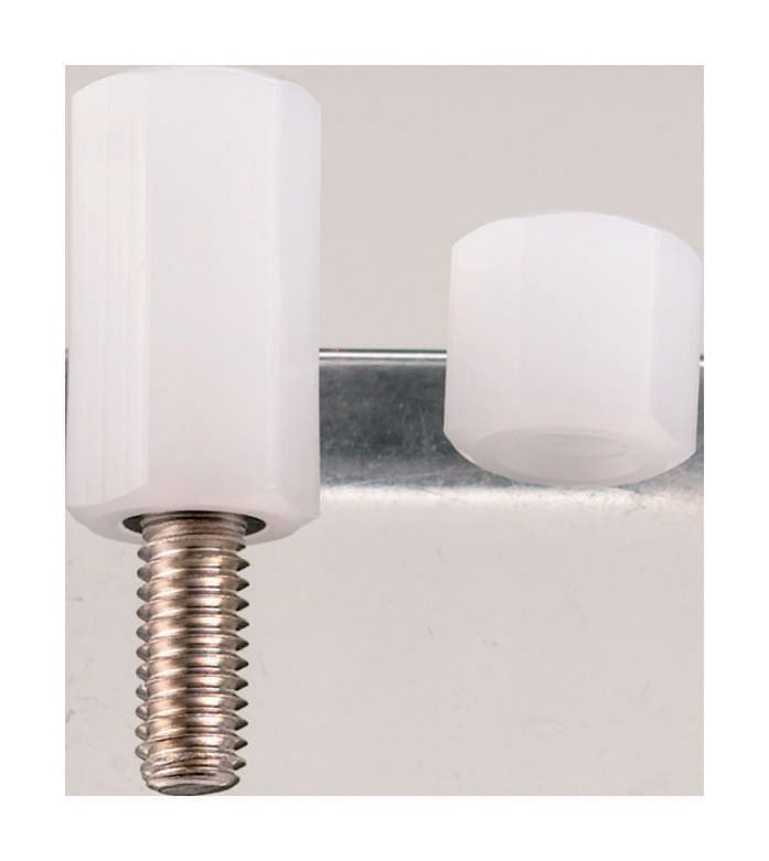 Mac 8 Standoff, M2 x M2 Thread, 3mm Body, Brass, POM, Female/Female