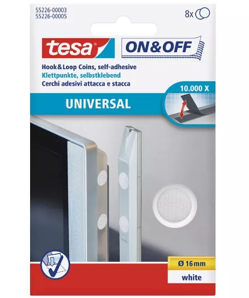 Tesa White Hook & Loop Tape