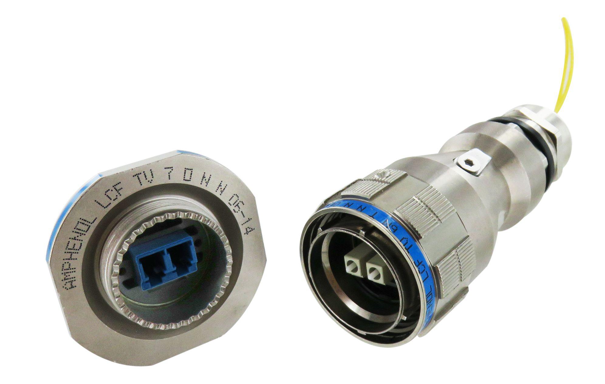 Amphenol Socapex, LCF TV, Receptacle, APC, LC Duplex Fibre Optic Connector