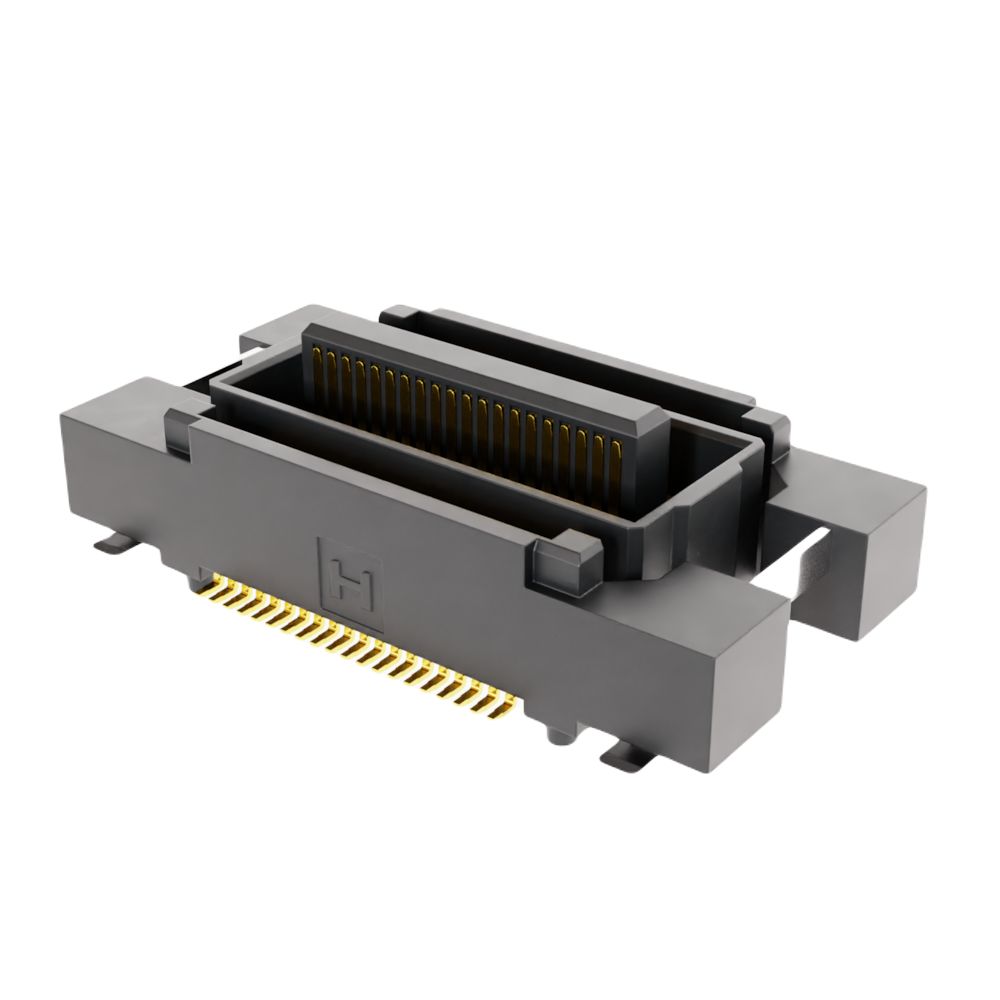 HARWIN FLECTO Series Vertical Surface PCB Header, 40 Contact(s), 0.5 mm Pitch, 2 Row, Shrouded