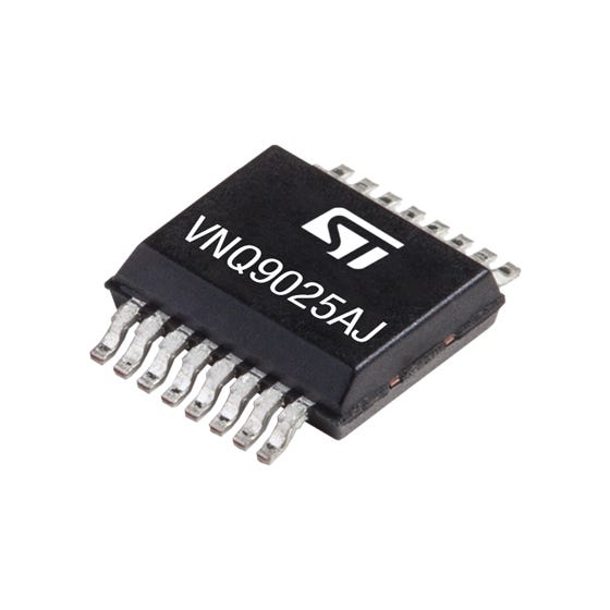STMicroelectronics VNQ9025AJTR High Side Gate Driver, 30 A 16-Pin 28 V, PowerSSO-16