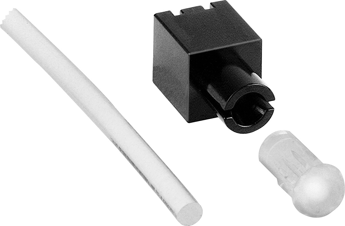 1316.2001 MENTOR, PCB Mounted Flexible LED Light Pipe, Clear Round Lens