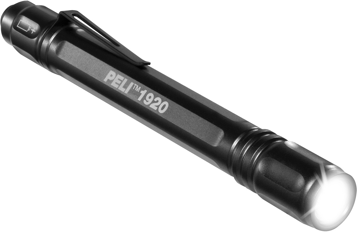 Peli LED Torch Black - Rechargeable 224 Lumens, 140 mm