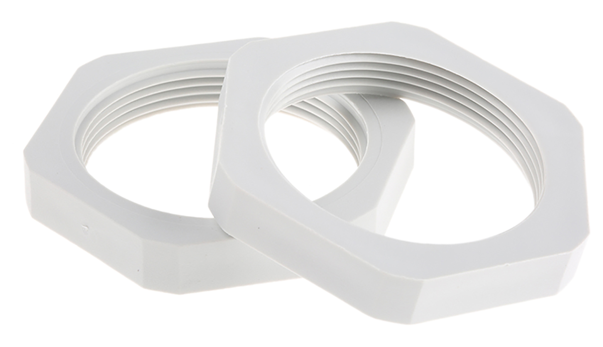 SIB Grey Fibreglass PA Cable Gland Locknut, M40 Thread