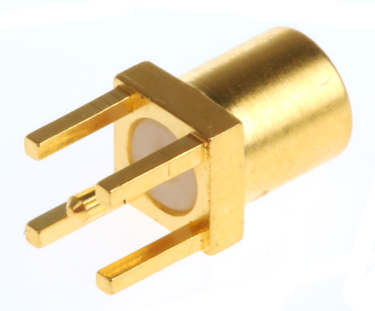 Huber+Suhner, Jack Through Hole MMCX Connector, 50Ω, Solder Termination, Straight Body