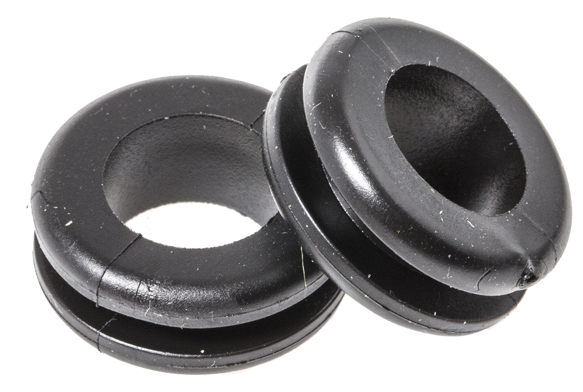 HellermannTyton HV Black PVC 12mm Cable Grommet for Maximum of 10mm Cable Dia. 633-02030 HV1203-PVC-FR-BK