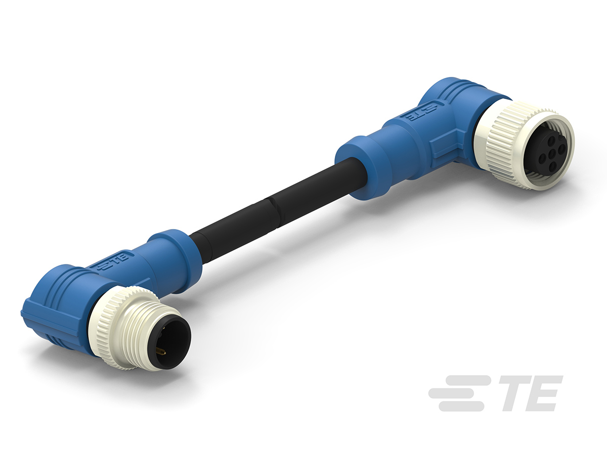 TE Connectivity Male/Female 2 way M12 to 2 way M12 Sensor Actuator Cable, 500 mm