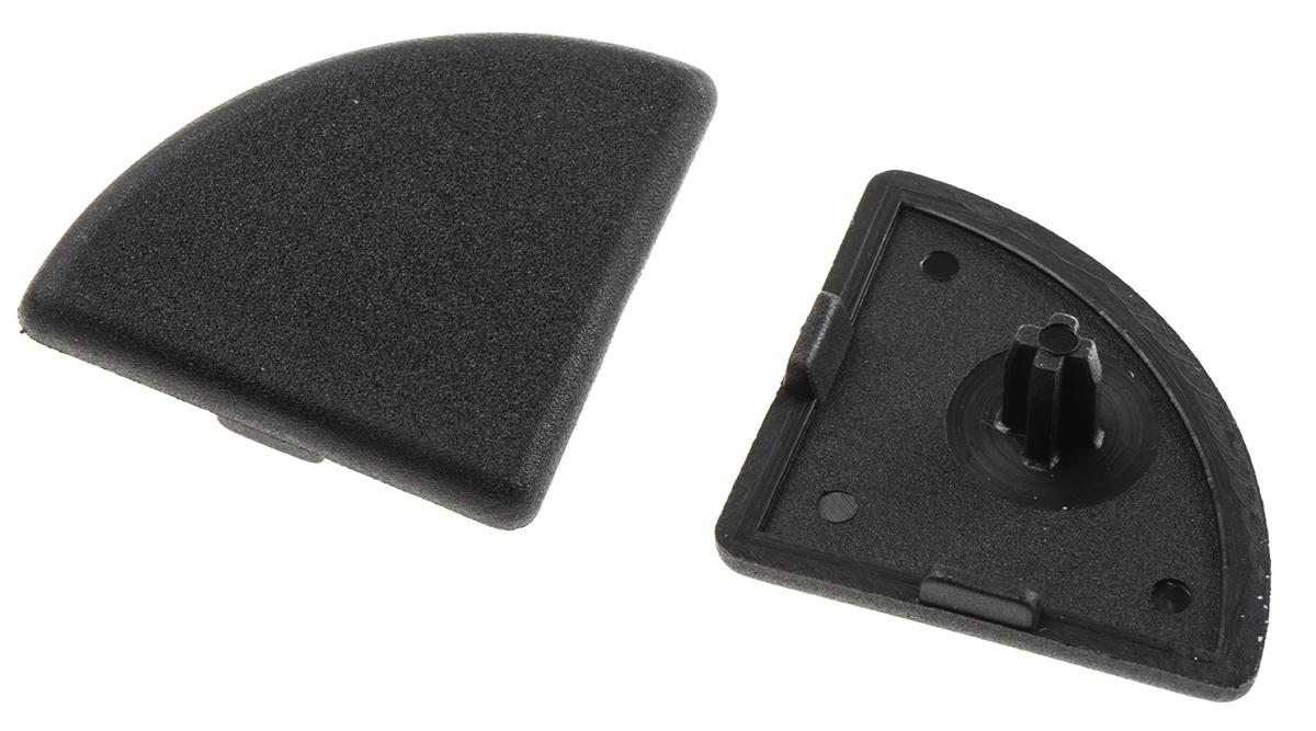 RS PRO Black End Cap, 40 x 40R Strut Profile, 8mm Groove