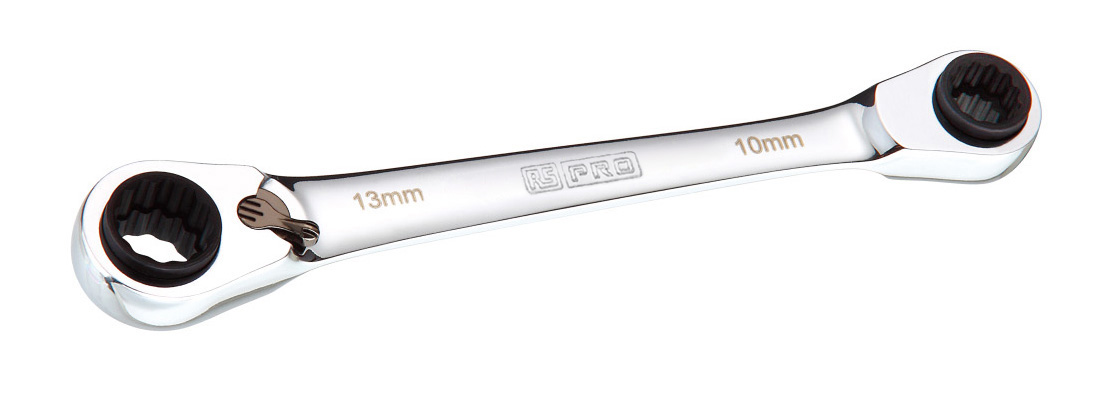 RS PRO Ratchet Ring Spanner, 8 → 13mm, Metric, Double Ended, 160 mm Overall