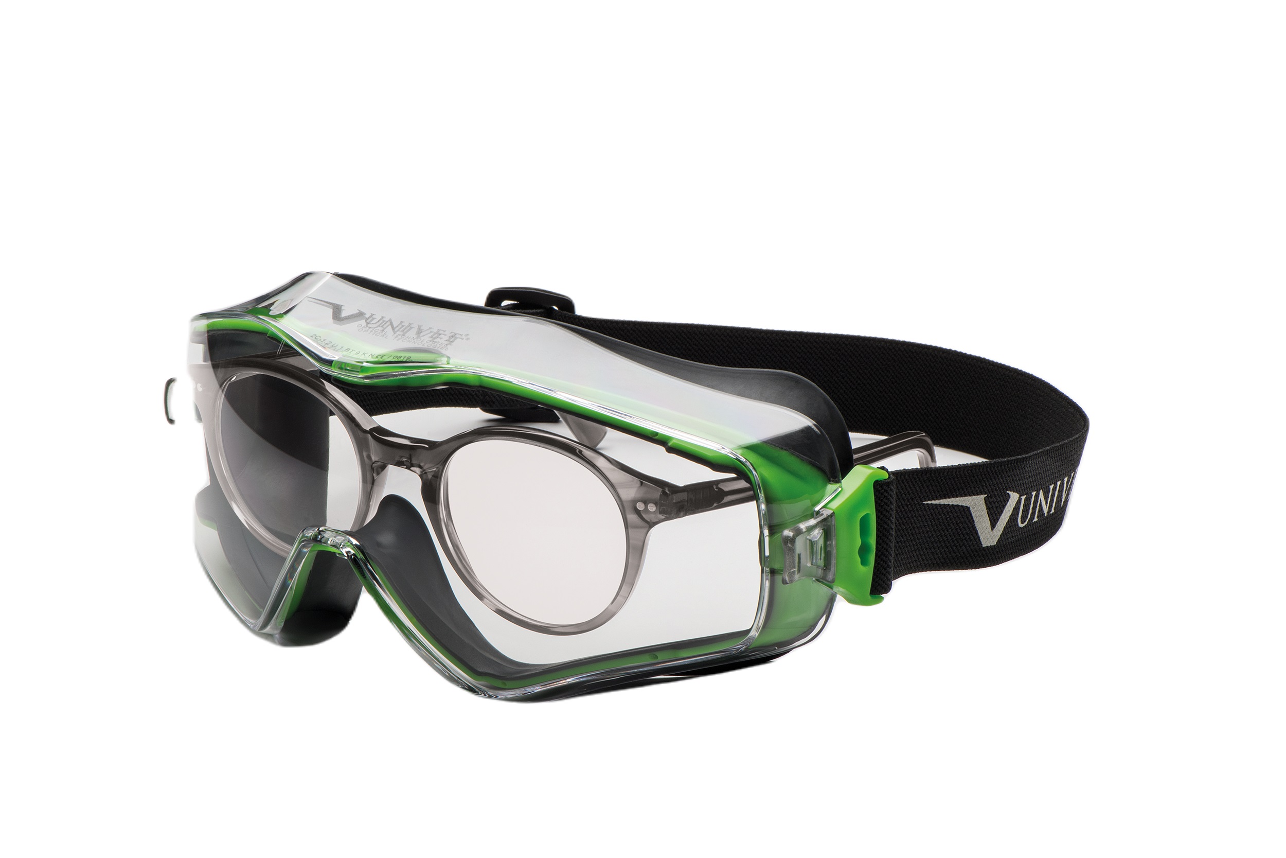 Univet 6X3, Scratch Resistant Anti-Mist Safety Goggles with Clear Lenses