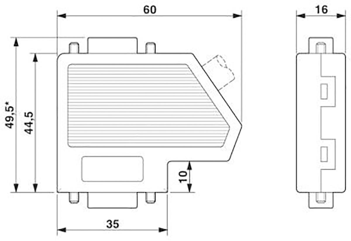 Phoenix Contact SUBCON-PLUS-PROFIB 9 Way Right Angle Cable Mount D-sub Connector Plug