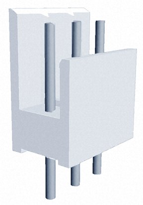 TE Connectivity AMP-QUICK Series Straight Through Hole PCB Header, 3 Contact(s), 2.54 mm Pitch, 1 Row, Shrouded