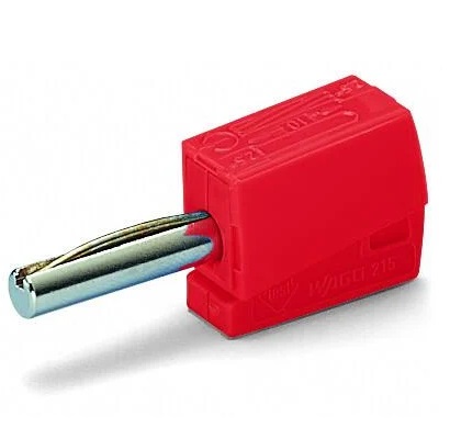 WAGO Red Male Banana Plug, 4 mm Connector, Cage Clamp Termination, 20A, 42V