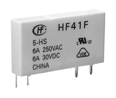 Hongfa Europe GMBH PCB Mount Power Relay, 24V dc Coil, 6A Switching Current, SPDT