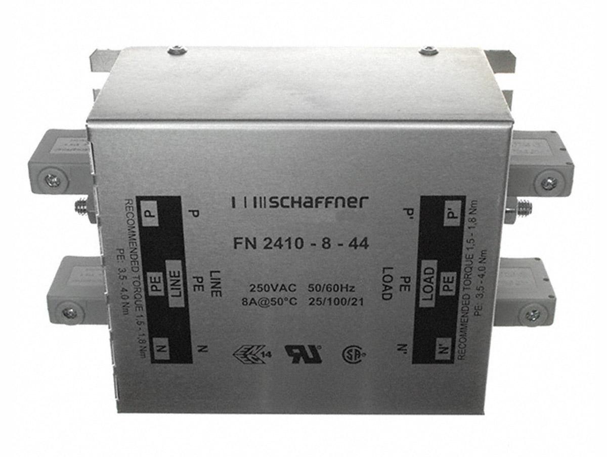 Schaffner, FN2410 8A 250 V ac 400Hz, Chassis Mount EMC Filter, Terminal Block, Single Phase