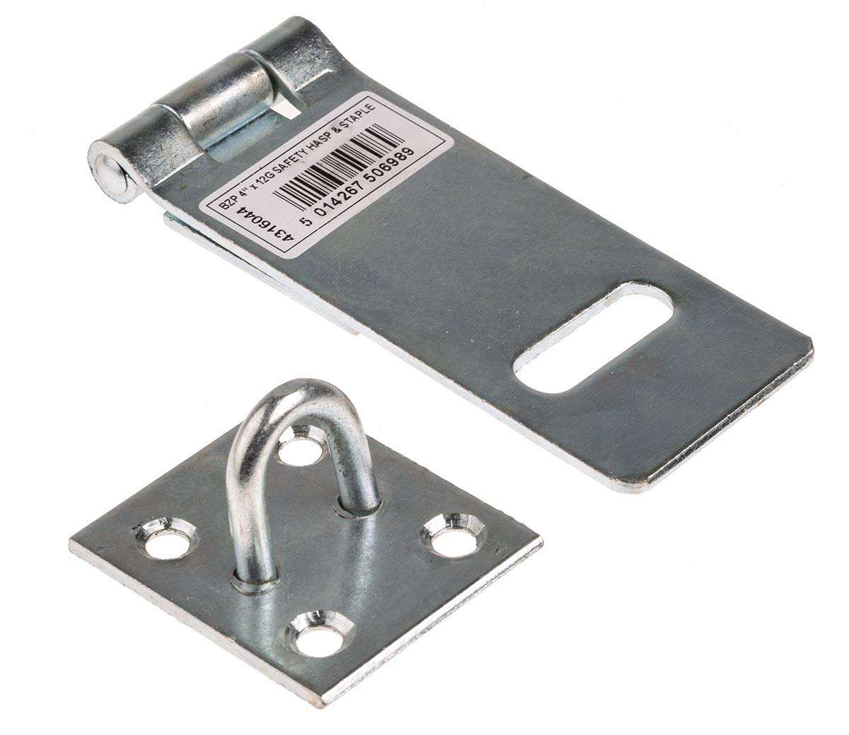 RS PRO Steel Hasp & Staple, 153mm, 8mm