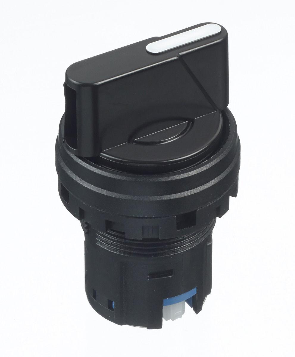 Idec IDEC HW Series 3 Position Selector Switch Head, 22mm Cutout, Black Handle
