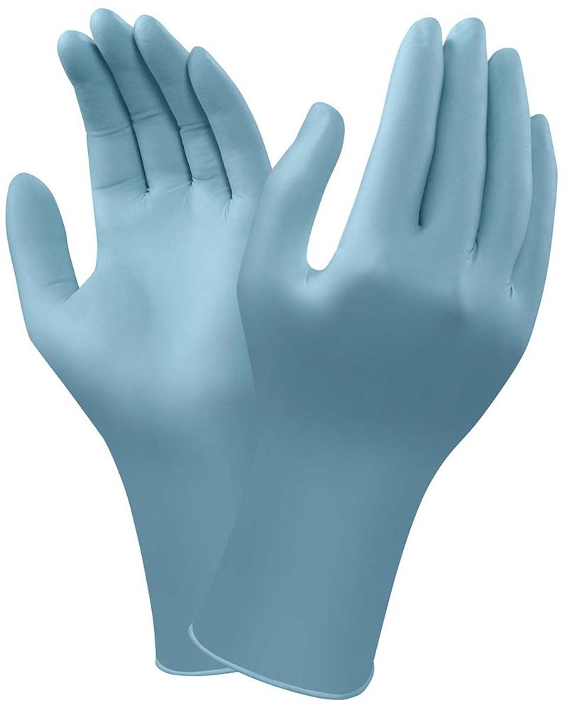 Ansell 92-670 Blue Powder-Free Nitrile Disposable Gloves, Size 8.5-9, Large, 100 per Pack