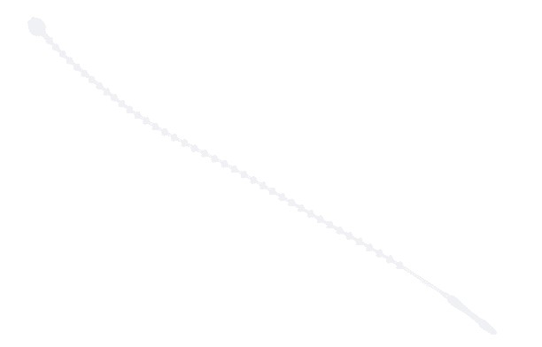 RS PRO Cable Tie, 143mm x 1.8 mm, White Nylon, Pk-500