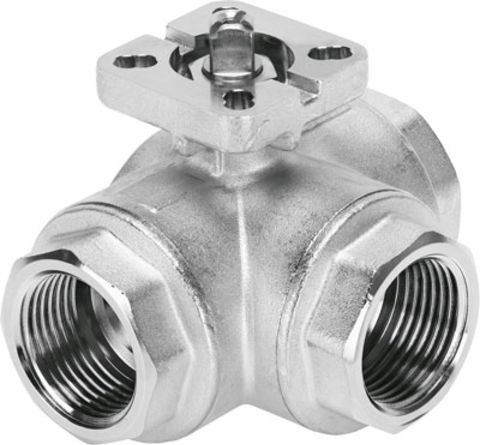 Festo Rod Lever 3/2 Pneumatic Manual Control Valve VZBM Series, 1/2, 4451855