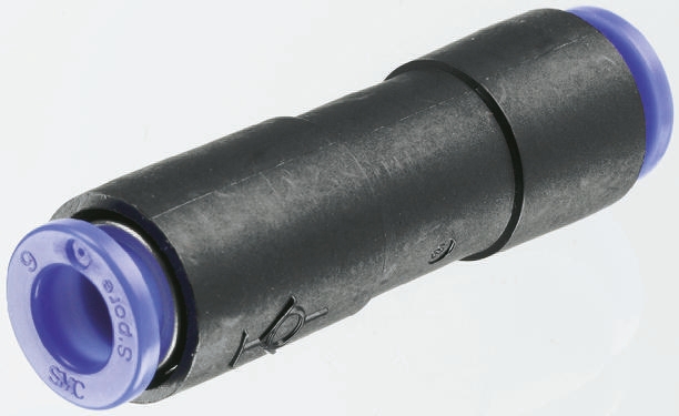 SMC KC Series Straight Tube-to-Tube Adaptor, Push In 8 mm to Push In 8 mm, Tube-to-Tube Connection Style