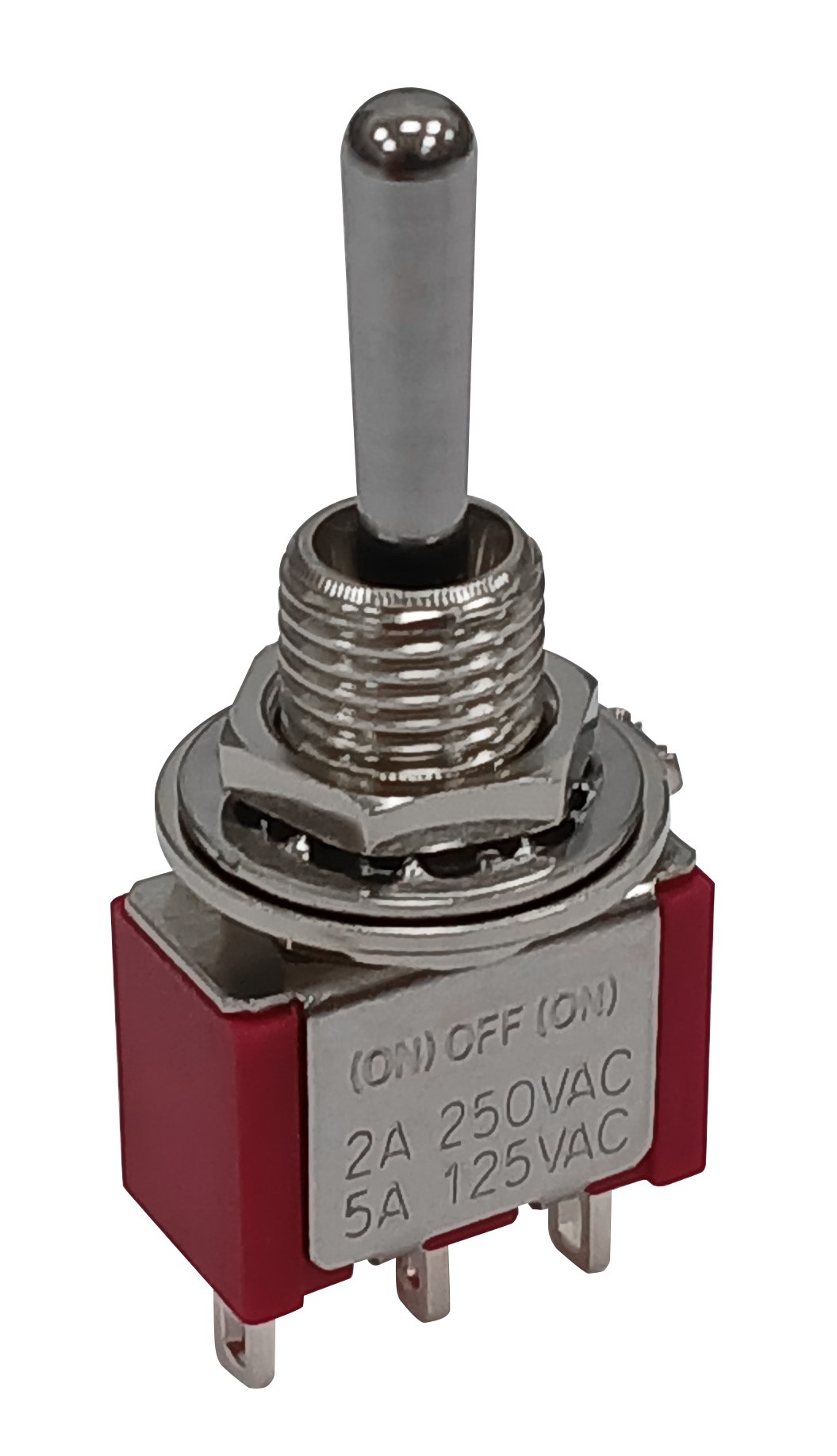 RS PRO Toggle Switch, Panel Mount, (On)-Off-(On), SPDT, Solder Lug Terminal, 125, 250V ac