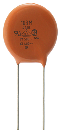 Vishay Single Layer Ceramic Capacitor (SLCC) 2.2nF 500V ac ±20% Y5U Dielectric, 440L, Through Hole +125°C Max Op. Temp.