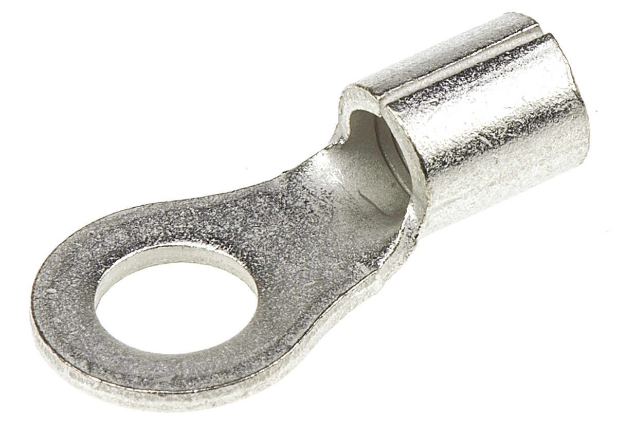 TE Connectivity, SOLISTRAND Uninsulated Ring Terminal, M5 Stud Size, 2.6mm² to 6.6mm² Wire Size