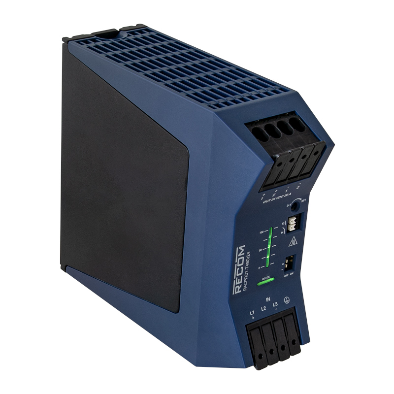 Recom RACPRO1-T480 DIN Rail Power Supply, 320-575V ac ac, dc Input, 24V dc dc Output, 20A Output, 480W