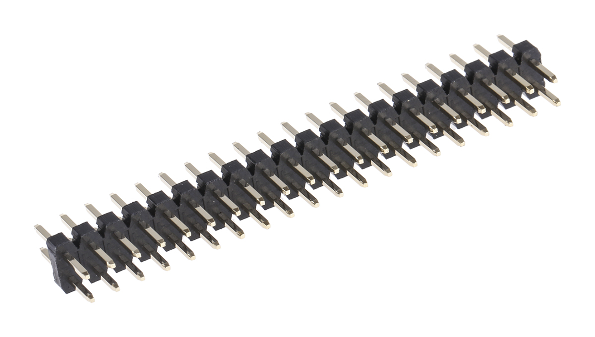 HARWIN M22 Series Straight Through Hole Pin Header, 40 Contact(s), 2 mm Pitch, 2 Row, Unshrouded