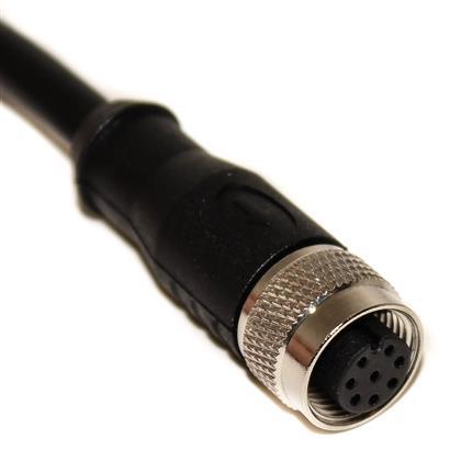 Mueller Electric Female 8 way M12 to Unterminated Sensor Actuator Cable, 2 m