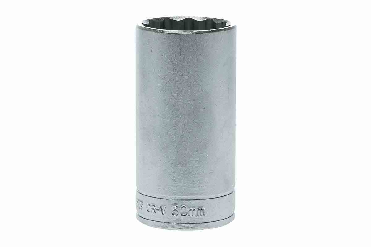 Teng Tools 1/2 in Drive 30mm Deep Socket, 12 point, 79 mm Overall Length