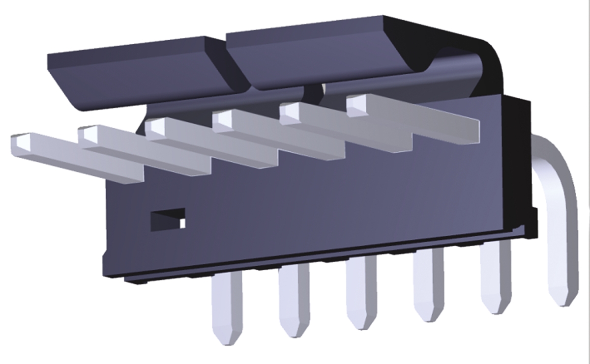 Molex KK 396 Series Right Angle Through Hole Pin Header, 6 Contact(s), 3.96 mm Pitch, 1 Row, Unshrouded