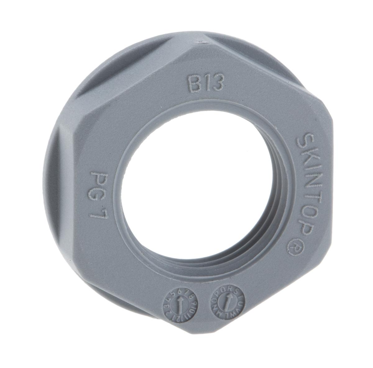 Lapp Grey Fibreglass PA Cable Gland Locknut, PG7 Thread, IP68