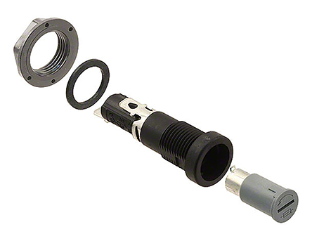 Eaton 20A Panel Mount Fuse Holder for 6.3 x 32mm Fuse, 1P, 250V ac
