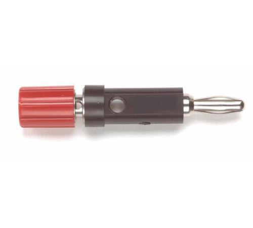 Pomona Black Test Connector Adapter With Brass contacts and Nickel Plated - Socket Size: 4mm