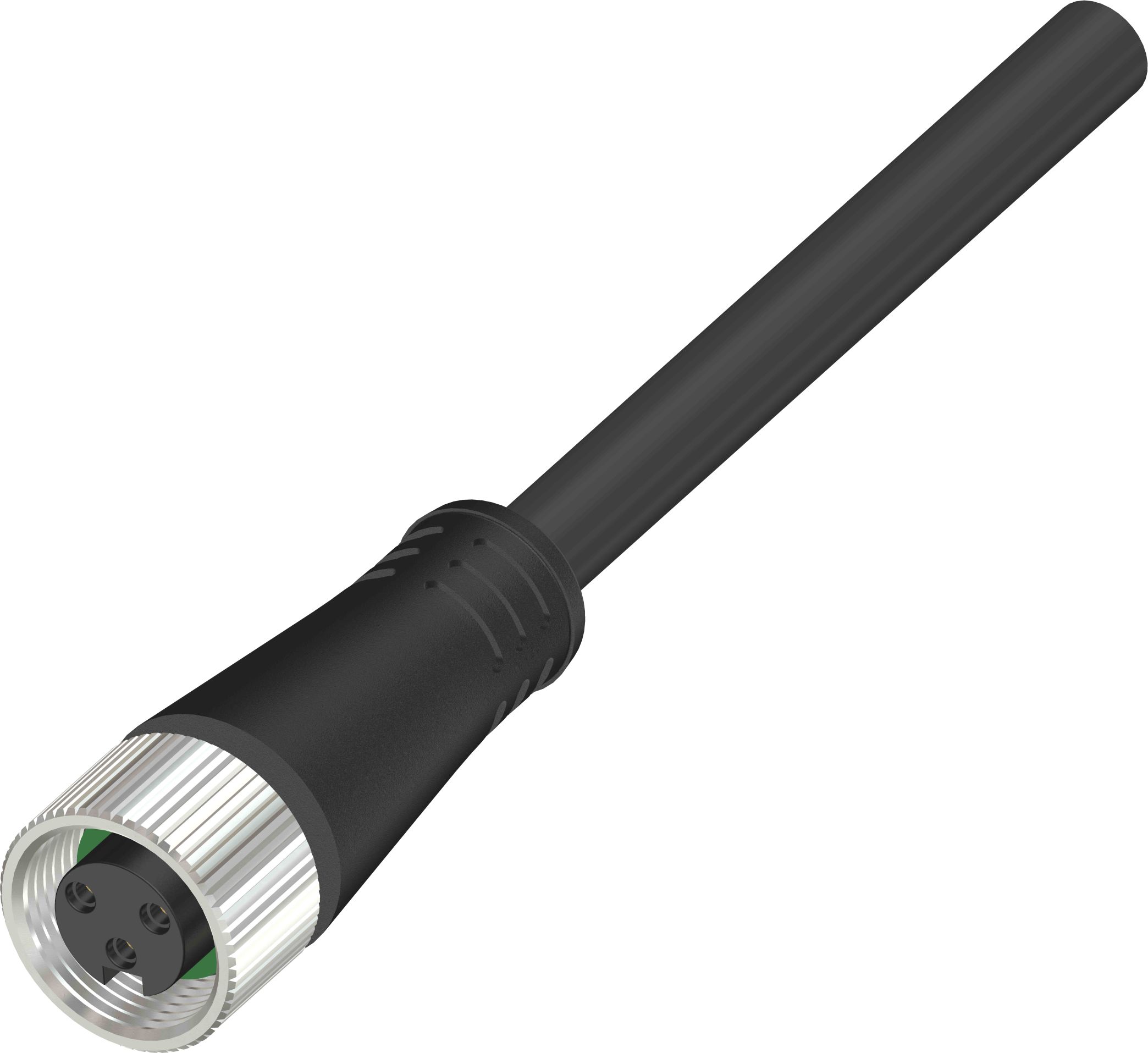 RS PRO Female 3 way Straight M8 to Unterminated Free Cable End Actuator/Sensor Cable, 2 m