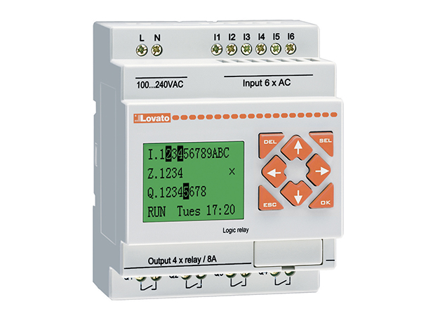 Lovato LRD10 Series Logic Controller for Use with LRXSW, 6-Input, Digital Input