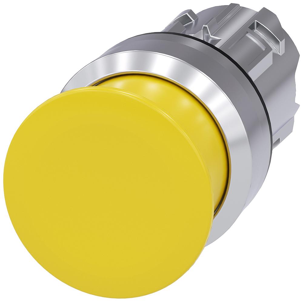 Siemens SIRIUS ACT 3SU10 Series Yellow Momentary Push Button Head, 22mm Cutout, IP66, IP67, IP69K