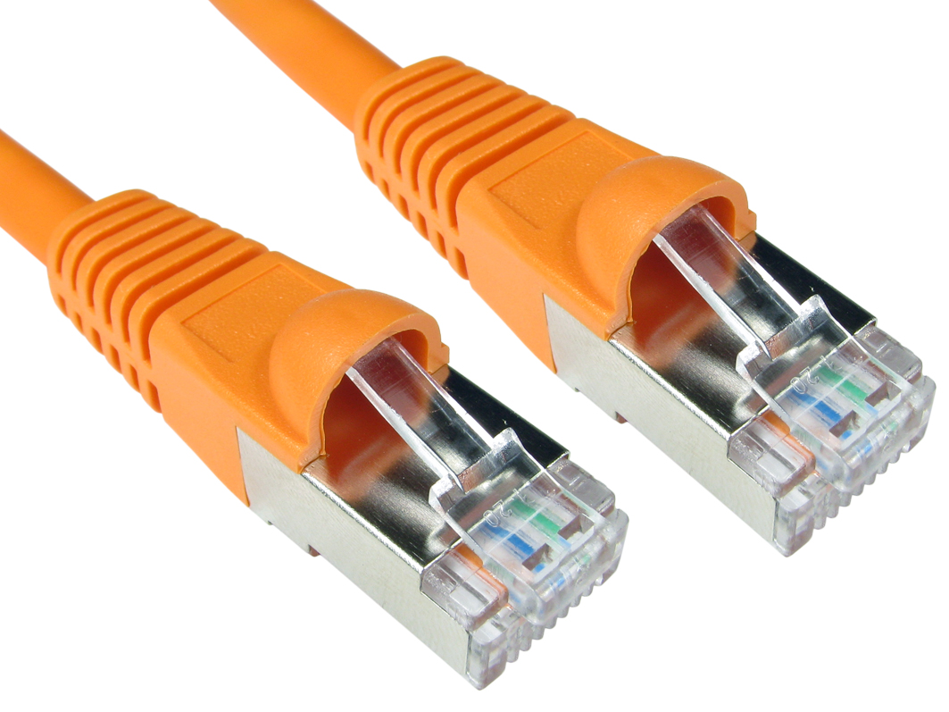 RS PRO, 3m Cat6a, Orange RJ45 to Male RJ45 Male, S/FTP Shielded, Terminated LSZH Sheath